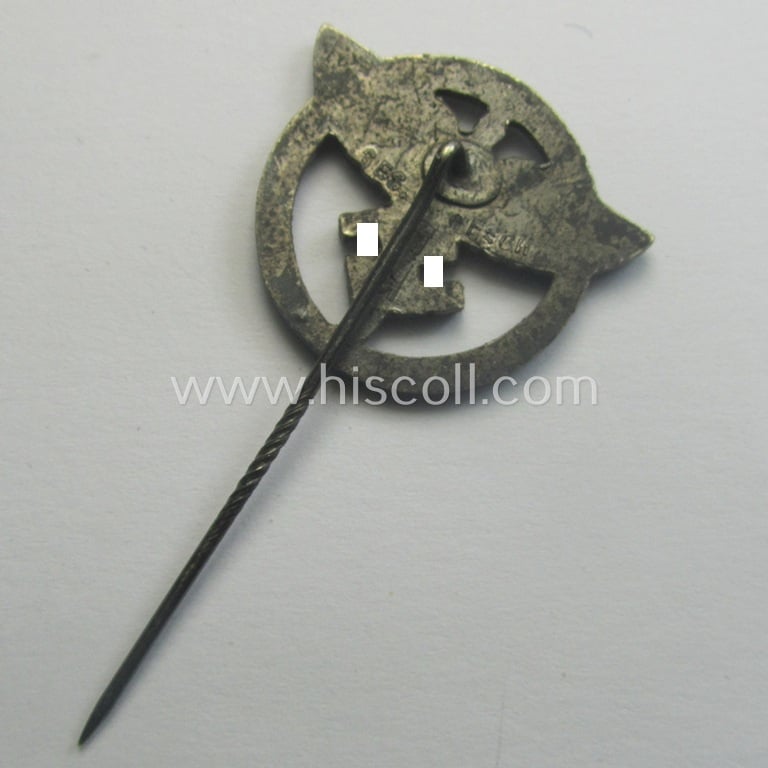 N.S.F.K.- (or: 'National Soc. Flieger Korps'-) related, sponsoring-members'-badge (ie. 'Zivilabzeichen für förderende Mitglieder') being a maker- (ie. 'M'-) marked example that is also bearing a: 'Ges.Gesch.'-designation