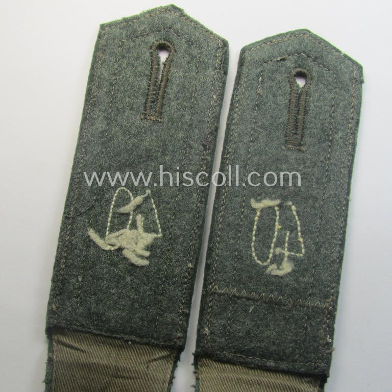 'Virtually mint' pair of WH (Heeres) neatly 'cyphered' ('M36'- ie. 'M40'-pattern and/or pointed-style) NCO-type shoulderstraps: 'Uffz. des Infanterie-Rgts. 40'
