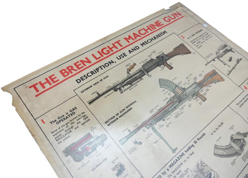 British WW2 Bren-Gun Instruction Poster