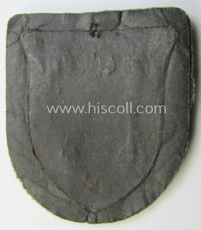 Attractive - and I deem issued but simply never used! - WH (Heeres ie. Waffen-SS) 'Krim'-campaign-shield (as was produced by a by me unidentified maker) and that comes in a wonderful and/or fully untouched, condition