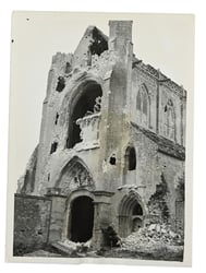 US WW2 Press Photo 'Ardenne Abbey' Normandy