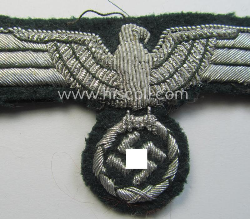 WH (Heeres) officers'-type, hand-embroidered breast-eagle (ie. 'Brustadler für Offiziere')