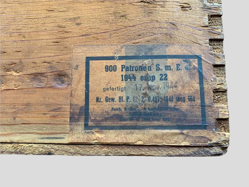 Wooden 'Patronenkasten 900' Ammunition Box