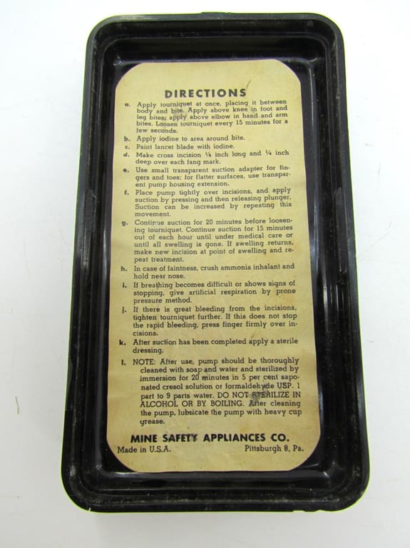 Complete US WWII Snake Bite Kit....Rare