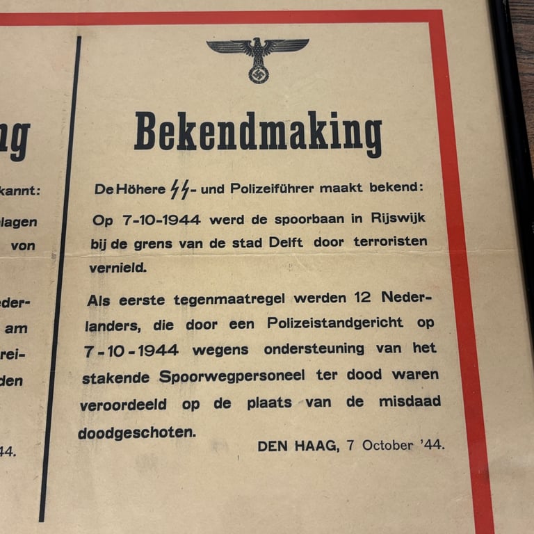German Occupation Announcement Poster