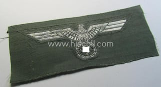 Attractive, WH (Heeres) 'flatwire'-woven, officers'-type breast-eagle (ie. 'Brustadler...