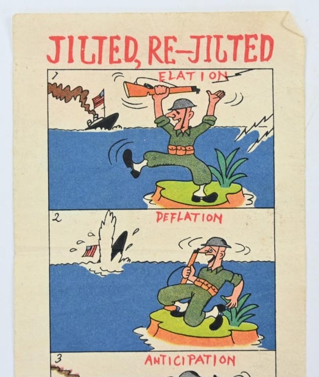 Japanese WW2 Propaganda Leaflet "Jllted,Re-Jilted''
