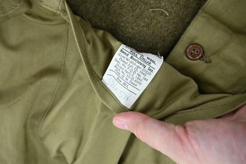 US WW2 Enlisted Men Wool Greatcoat 38L