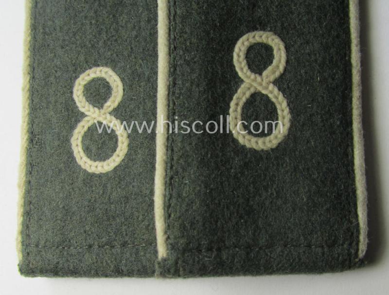 Pair of early-period- (ie. 'Reichswehr'-era), WH (Heeres) 'cyphered' EM-type shoulderstraps: 'Soldat des Inf.-Rgts. 8'