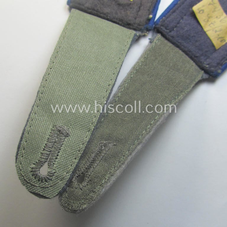 Fully matching - and simply never used! - pair of WH (Luftwaffe) NCO-type shoulderstraps as was intended for usage by an: 'Unteroffizier einer Sanitäts-Abtlgs.'