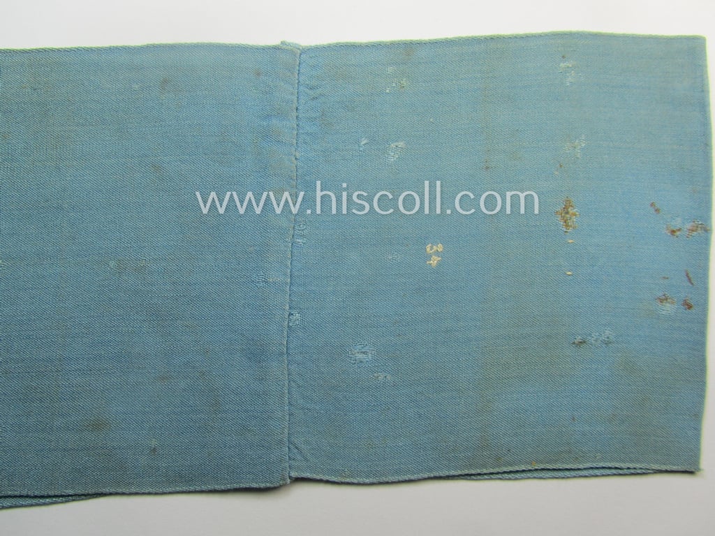 Light-blue-coloured and neatly 'BeVo'-woven, so-called: RLB (or: 'Reichsluftschutzbund') 'Amtsträger'-armband depicting the typical 'RLB'-logo (without lettering)