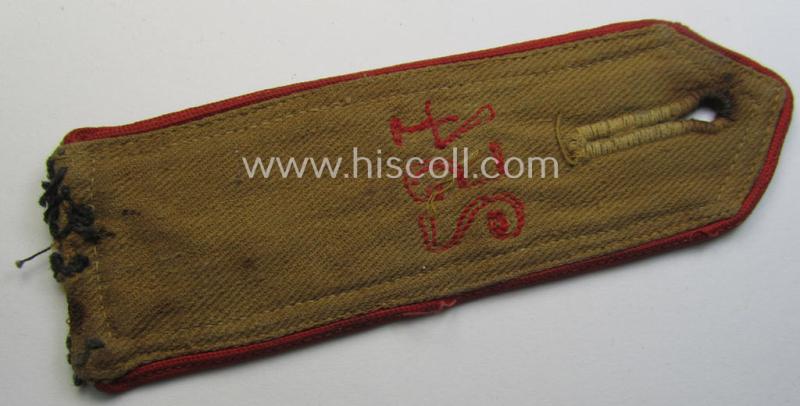 Single, early-pattern 'Allgemeine-HJ' (ie. 'Hitlerjugend') shoulderstrap: 'Hitlerjunge Bann 254' (Bann 254 = Bann Büdingen/Wetterau)