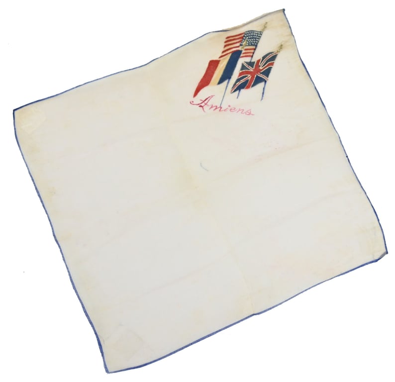 French WW2 Souvenir Handkerchief 'Amiens'