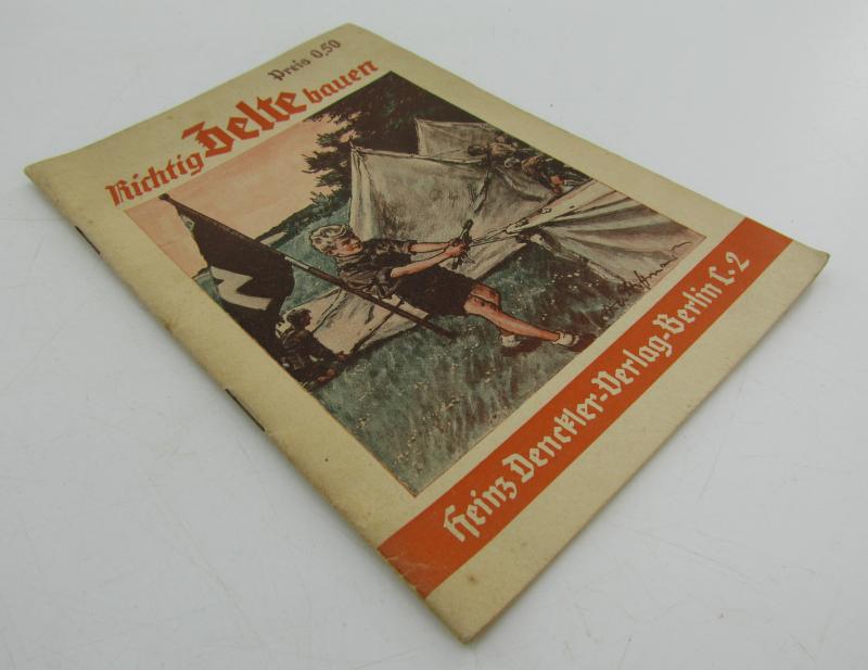 Instruction booklet on how to correctly set up tents