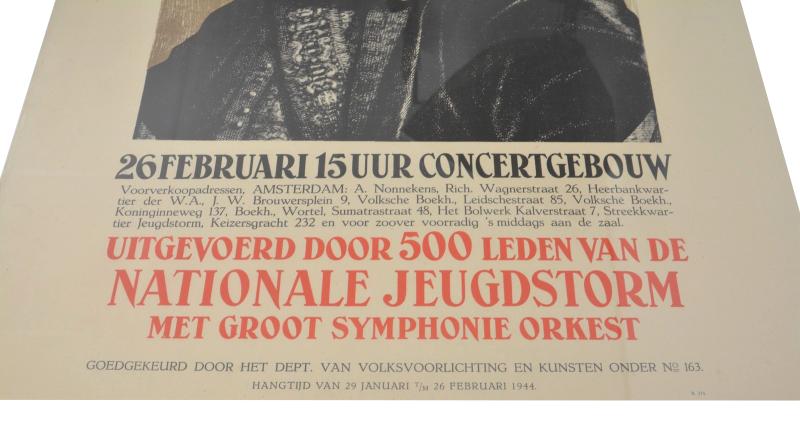 Dutch NSB/ Jeugdstorm Poster 'de Ruyter cantate'