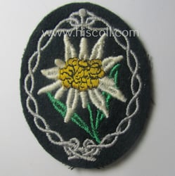 WH (Heeres) EM- (ie. NCO-) type: 'Edelweiss'-armpatch (being...