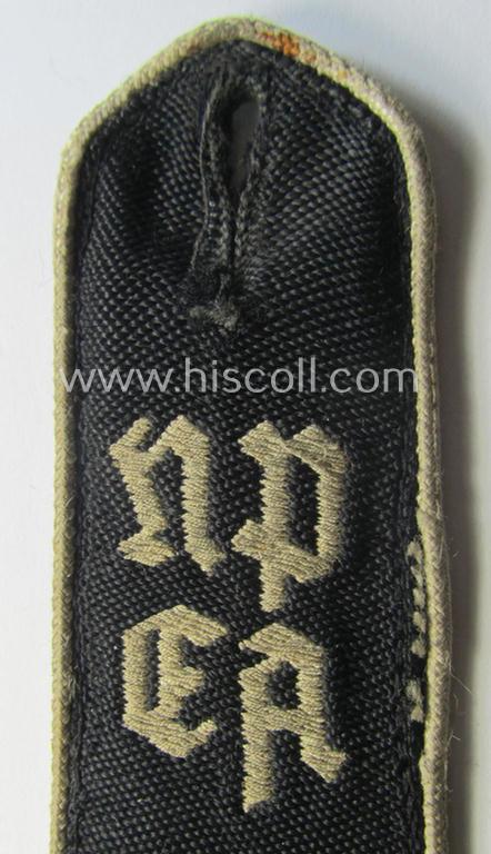 Single, typical white-piped 'NPEA'- (ie. 'Nationalpolitische Erziehungsanstalten' or: 'NAPOLA') shoulderstrap for a student (ie. 'Hitlerjunge')