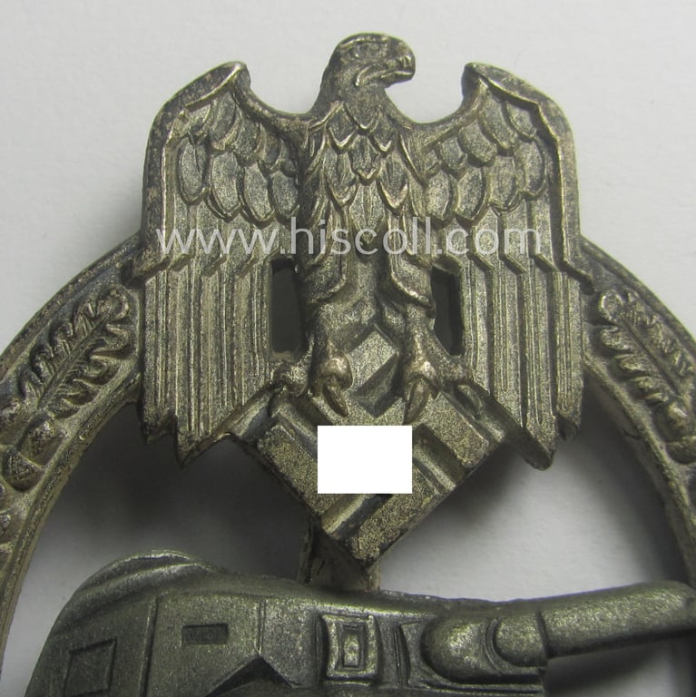 Stunning, 'Panzerkampfabzeichen der II. Stufe o. Panzerkampfabzeichen in Silber mit Einsatzzahl 25' being an typical non-maker-marked- and/or zinc- (ie. 'Feinzink'-) based specimen by the desirable maker: 'Joseph Feix u. Söhne'
