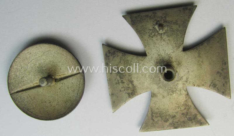 Superb, 'Eisernes Kreuz 1. Klasse' (or: Iron Cross 1st class) as was executed in the scarcely seen so-called: 'screw-back'-pattern being a non-maker marked example as was (I deem) produced by the maker: 'Steinhauer & Lück'