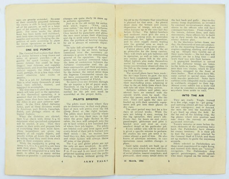 US WW2 Army Talk March 31, 1945