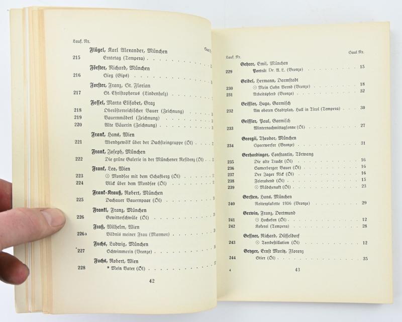 German Third Reich Art Catalogus 1938