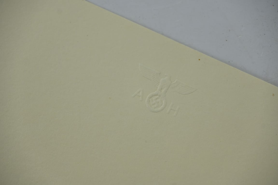 German Blanco Letter Paper Adolf Hitler