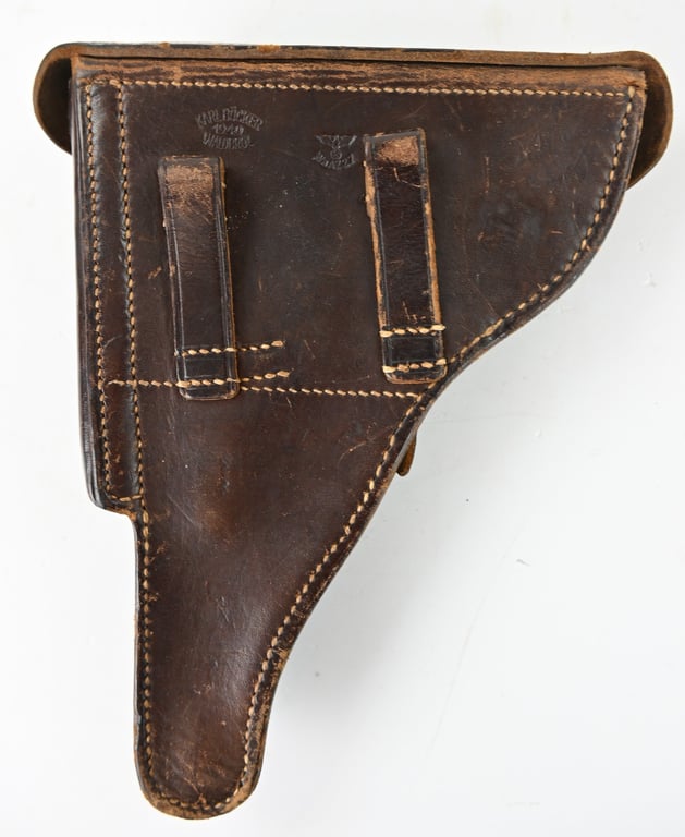 German WH Brown Hardshell P08 Holster 1940
