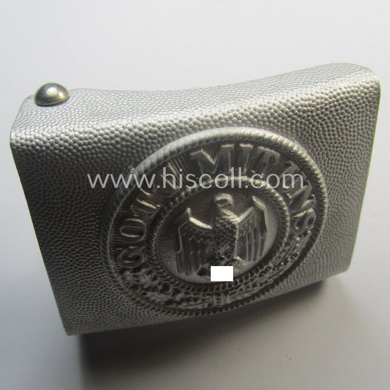 Superb, WH (Heeres) 'standard'-pattern, aluminium-based (dress- ie. 'Ausgeh'-pattern) belt-buckle