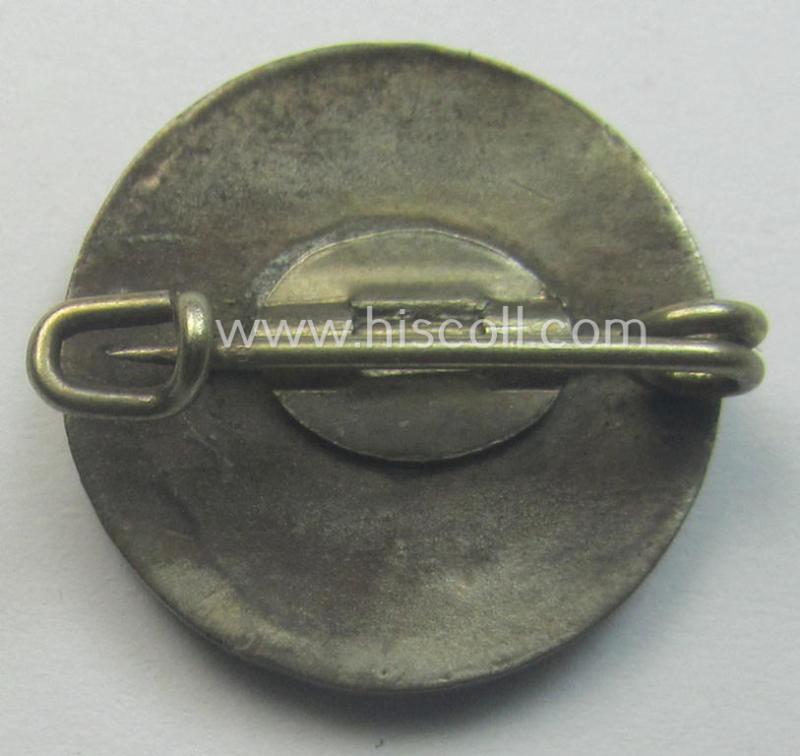 Smaller-sized, 'N.S.D.A.P.'-supporter-pin- ie. party-badge (or: 'Parteiabzeichen') being a smaller-sized 'variant-pattern'-specimen that is void of a makers'-designation