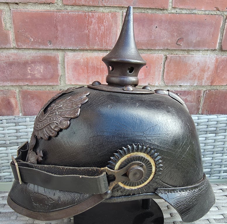 World War 1 German Pickelhaube helmet