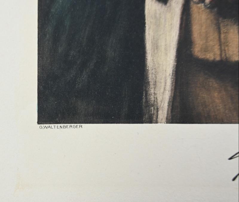 Proof Example of Adolf Hitler Lithograph by G.Waltenberger