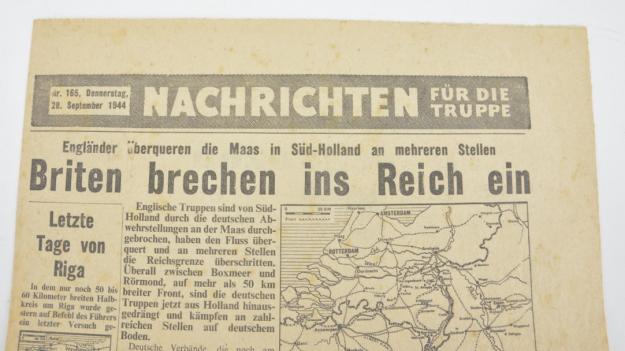 Allied WW2 Droppingsflyer 'Nachrichten für die Truppe' 28 September 1944.