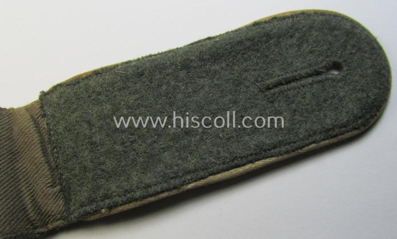 Attractive - albeit regrettably single! - mid- (ie. early-) war-period so-called: 'M41/M43'-pattern, WH (Heeres) EM-type shoulderstrap as was intended for a: 'Soldat eines Infanterie-Regiments'