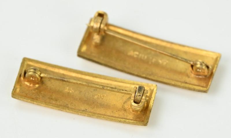 US WW2 2nd Lieutenant Rank Bar Set