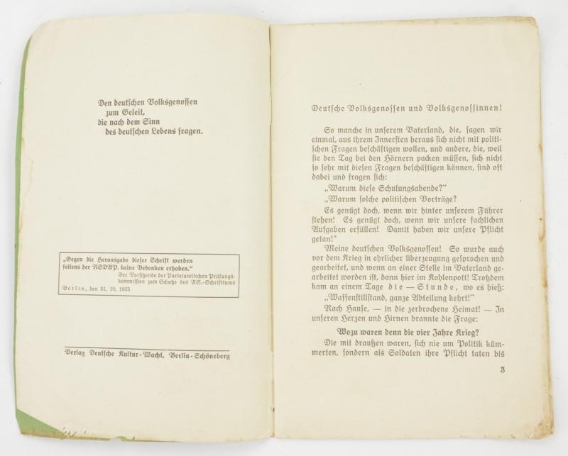 German Third Reich Propaganda Booklet