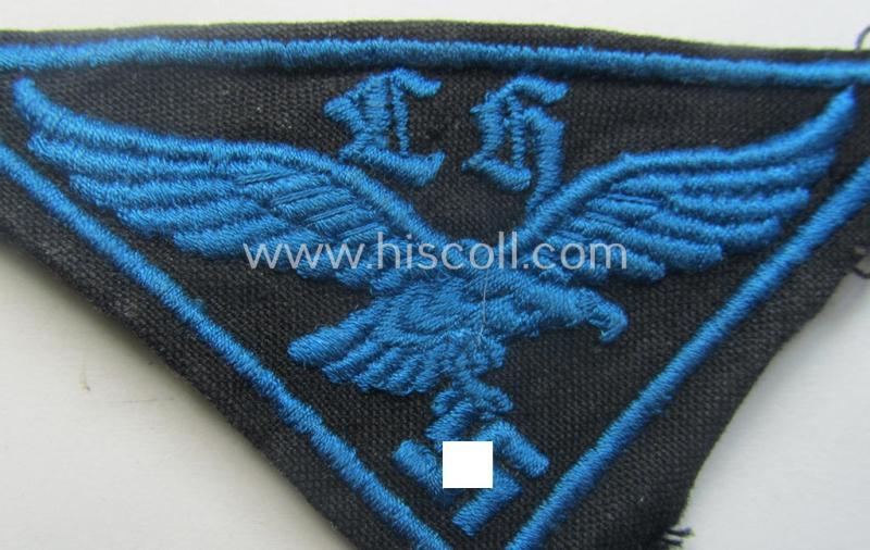 WH (LW- ie. Hitlerjugend-) related, machine-embroidered breast-badge: 'Flakhelfer'