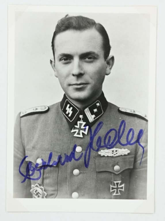 Signature of Waffen-SS KC Recipient 'Eberhard Heder'