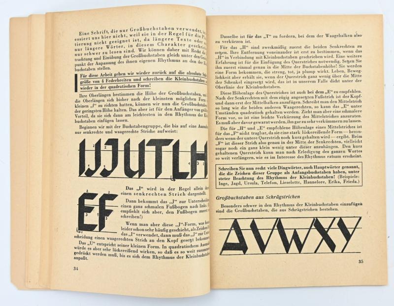 German Third Reich Era Booklet 'Plakatschrift'