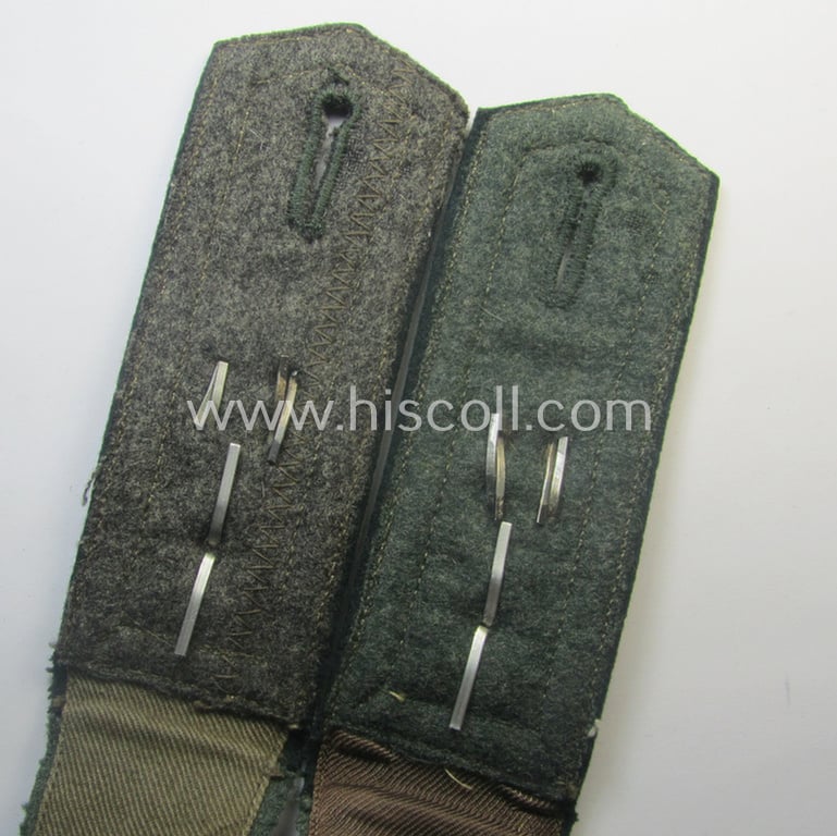 Pair of WH (Heeres), 'cyphered' so-called: 'M36'-pattern and/or pointed-styled (ie. generic-styled!) NCO-type shoulderstraps: 'Feldwebel des Infanterie-Rgts. 95'