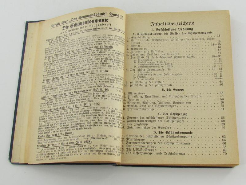Book : Das Kommandobuch ' Die Schützenkompanie'