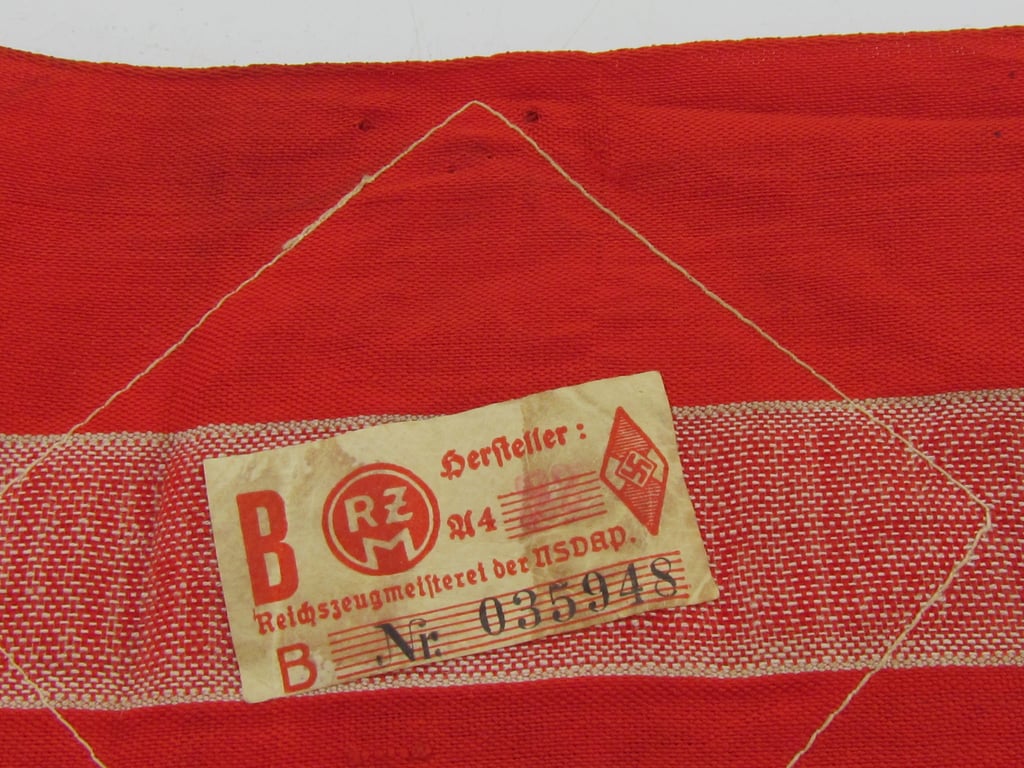 Hitler-Jugend Member's Armband with RZM Tag