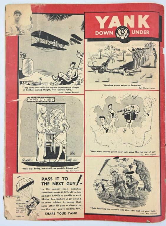 US WW2 Yank Magazine March 26th, 1944 Down Under.
