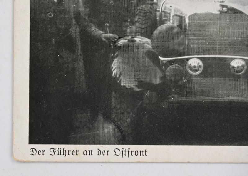 German Third Reich Postcard 'Der Fuhrer and der Ostfront'