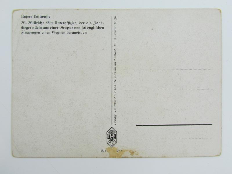 Willrich Cardboard card from a Fighter Pilot