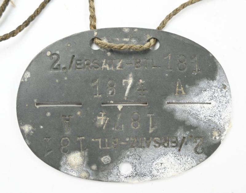 German WH Dog-Tag 'Ers. Btl. 181'