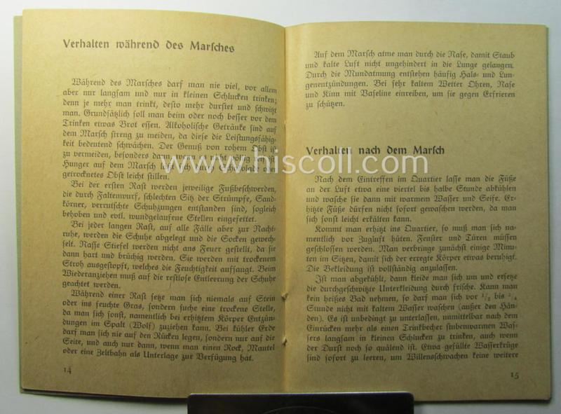 WH-related instruction-booklet entitled: 'Richtig Marschieren und alles was dazu gehört'