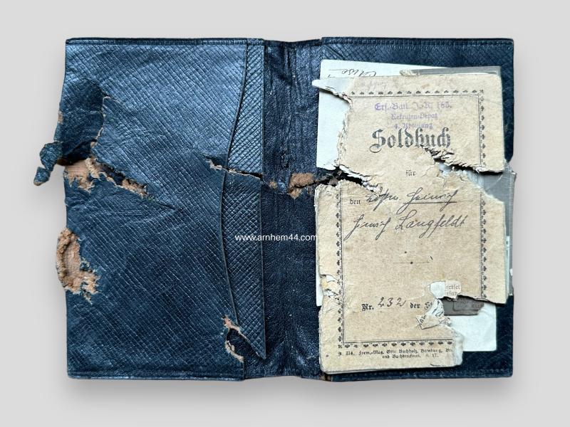 German WWI Battle-Damage Soldbuch