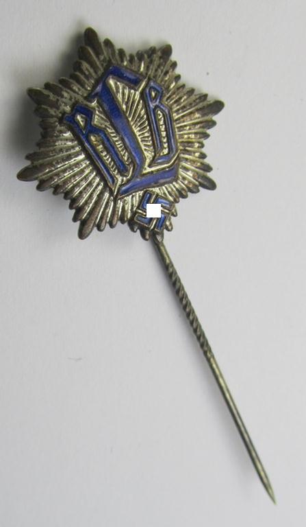 Semi-enamelled RLB- (ie. 'Reichluftschützbund') 'Zivilabzeichen' or: civil-attire badge (of the first pattern) that is neatly maker- (ie. 'Enders u. Oberrahmede'-) marked and bearing a patent-pending- (ie. 'Ges.Gesch.'-) marking on its back