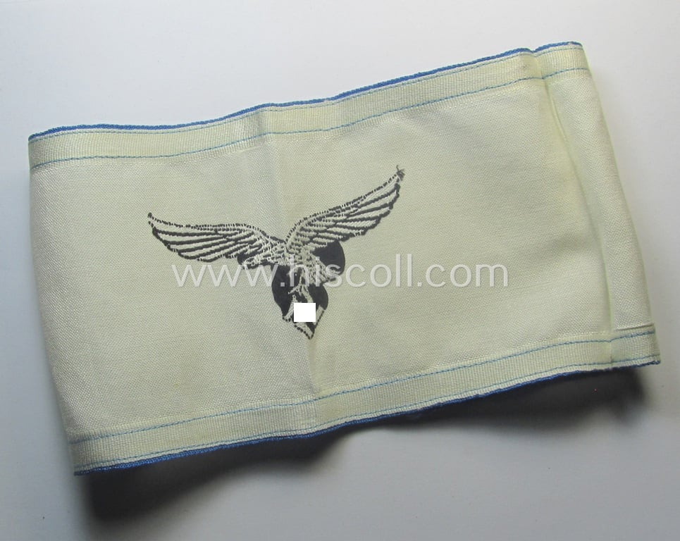 WH (Luftwaffe) armband (or: 'Dienst-Armbinde') as was (presumably) intended for (non-graduated) staff-members serving within one of the air-force, officers'-cadet-schools