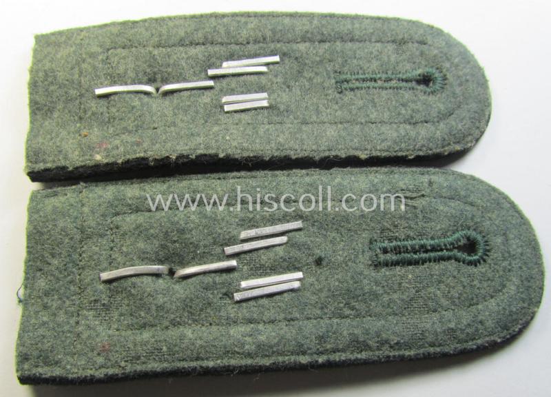 Superb - and fully matching! - pair of early- (ie. pre-war-) period WH (Heeres), 'M36'- (ie. 'M40-) pattern rounded-style, 'cyphered' NCO-type shoulderstraps as was intended for a: 'Feldwebel u. Mitglied des Pionier-Bataillons 27'